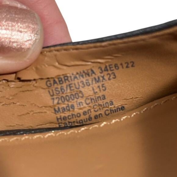Calvin Klein GABRIANNA POINT TOE Leather Kitten Heel Pumps Size 6 gunmetal - Picture 5 of 10